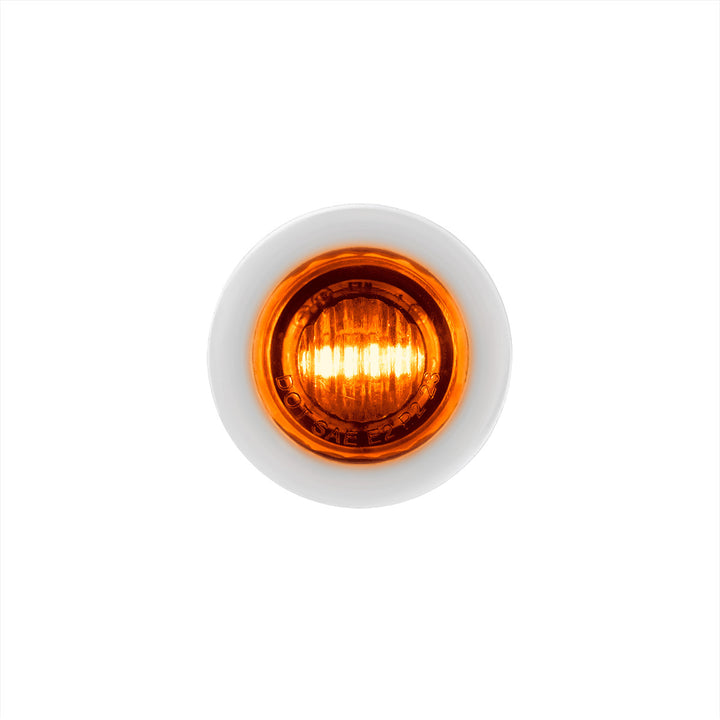 2 LED 3/4" Mini Dual Function Double Fury Light (Clearance/Marker) - Amber &amp; Blue LED/Clear Lens