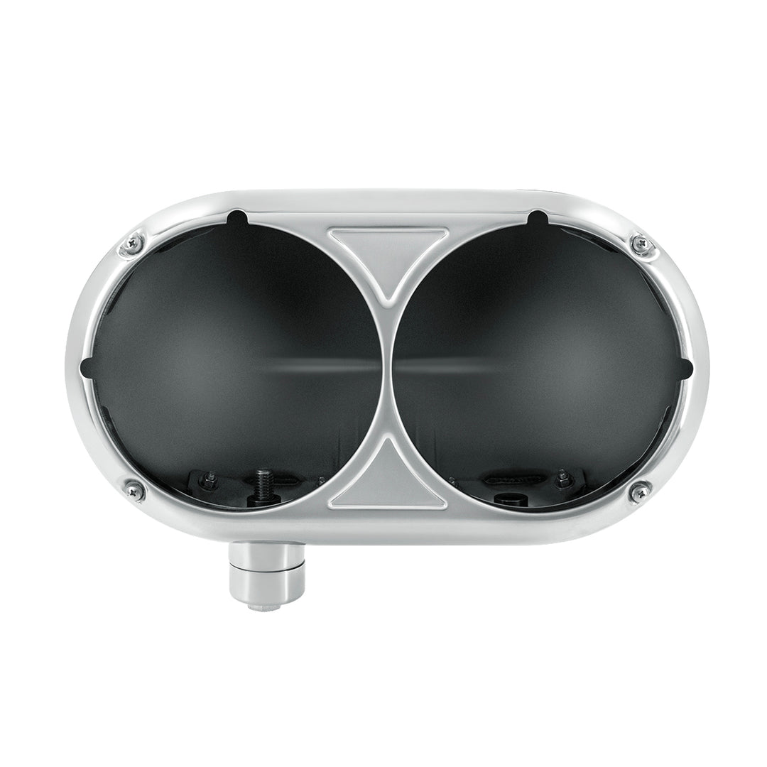 304 Stainless Dual Headlight Housing For Peterbilt 359
