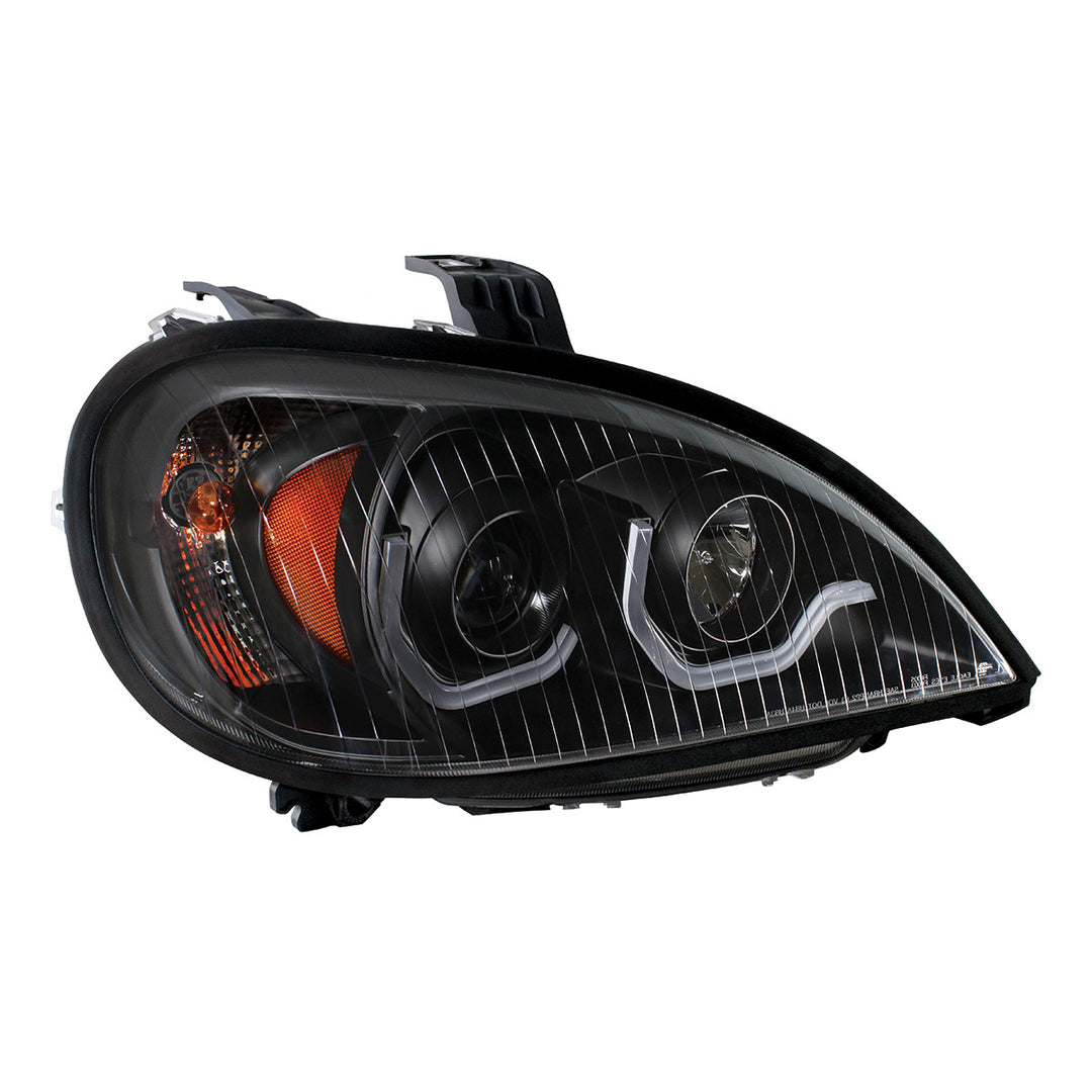 Blackout Projection Headlight With LED Position Light For 2001-2020 Freightliner Columbia - Passenger