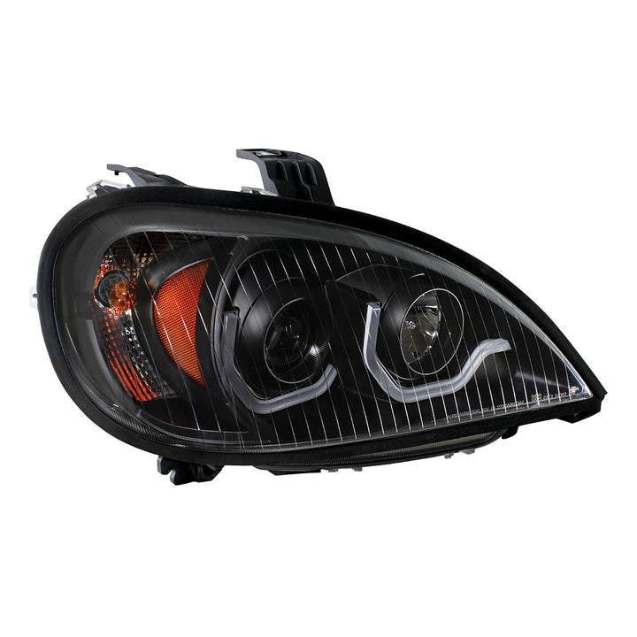 Blackout Projection Headlight With LED Position Light For 2001-2020 Freightliner Columbia - Passenger