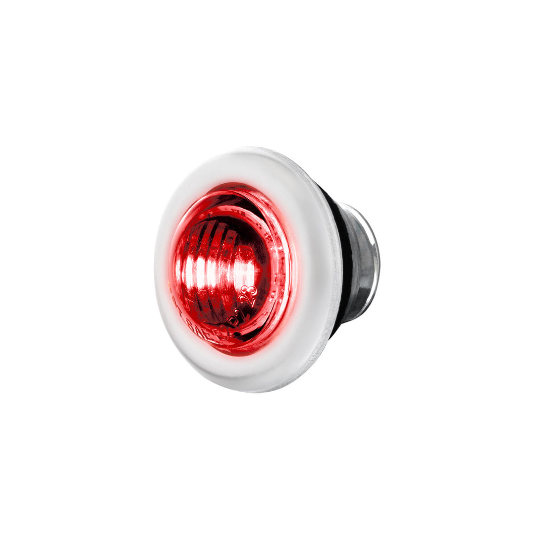 2 LED 3/4" Mini Dual Function Double Fury Light (Clearance/Marker) - Red &amp; Green LED/Clear Lens