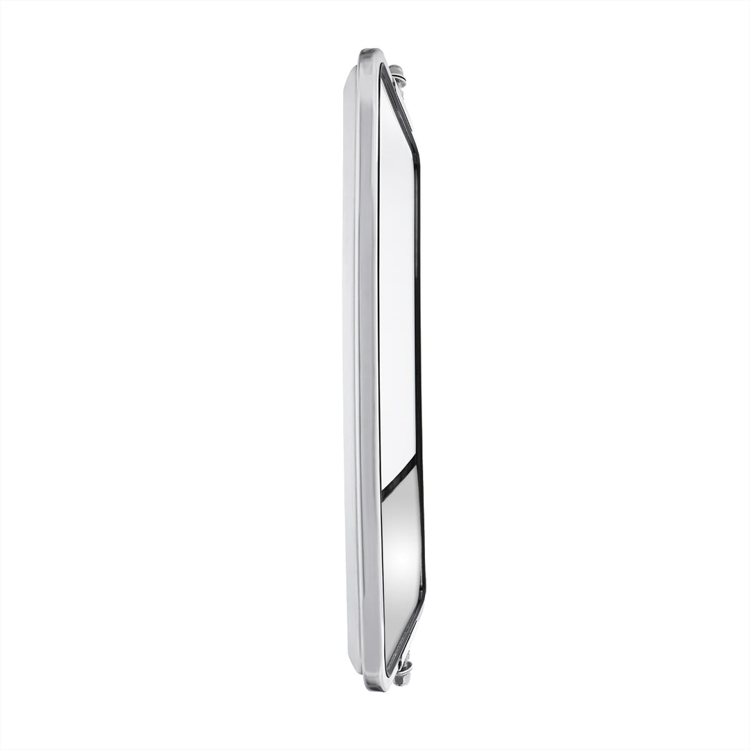 7" x 16" 430 Stainless Steel West Coast Style Mirror With Convex Lower Mirror - Non Heated