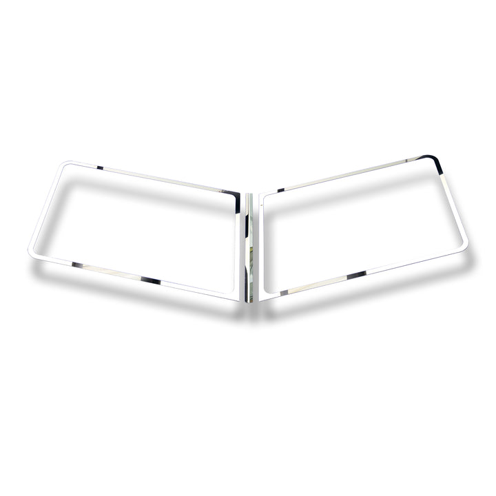 Stainless 3 PC. Windshield Trim For 1987+ Peterbilt 379/386/388/389