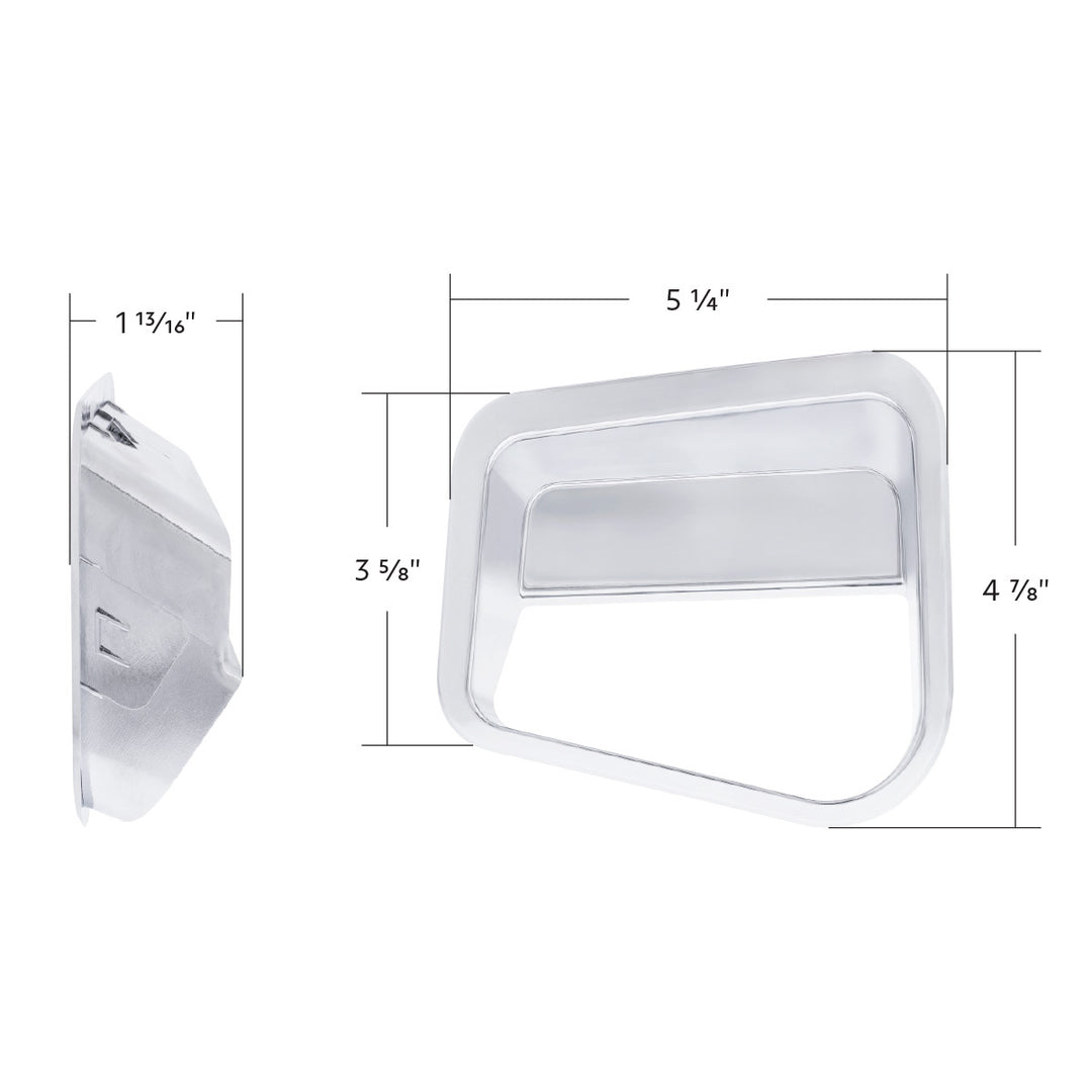 Chrome Plastic Fairing Latch Cover For 2018-2024 Volvo VNL - Passenger Front