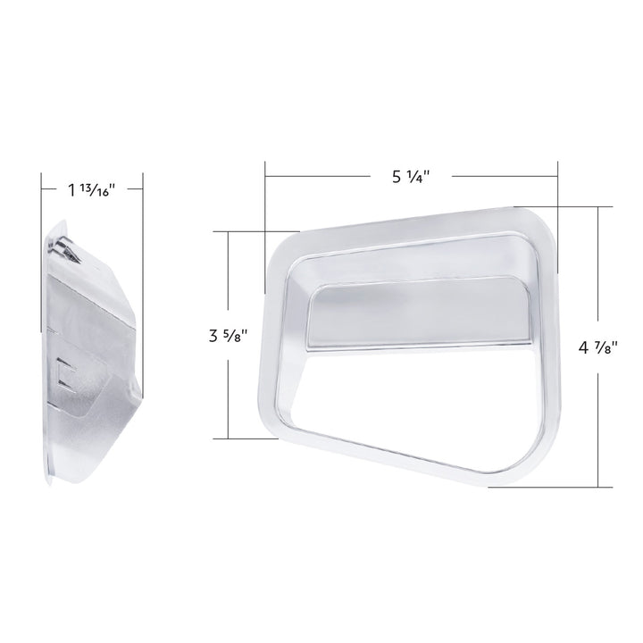 Chrome Plastic Fairing Latch Cover For 2018-2024 Volvo VNL - Passenger Front