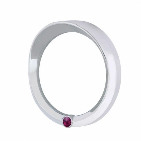 Signature Series Speed/Tachometer Gauge Bezel With Visor For 2006+ Peterbilt - Purple Crystal