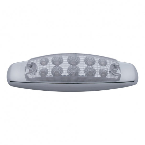 10 LED Reflector Rectangular Light (Clearance/Marker) - Amber LED/Clear Lens