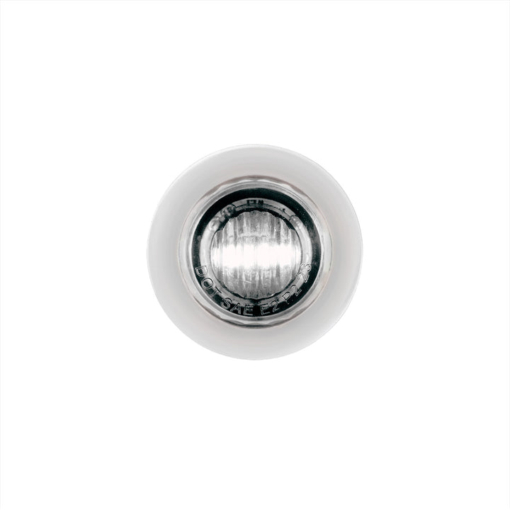 2 LED 3/4" Mini Dual Function Double Fury Light (Clearance/Marker) - Amber &amp; White LED/Clear Lens