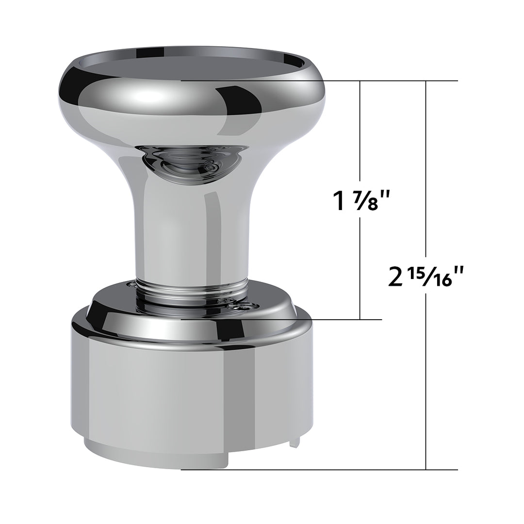 Thread-On Gearshift Knob &amp; Adapter For Eaton Fuller Style 9/10 Shifter - Chrome