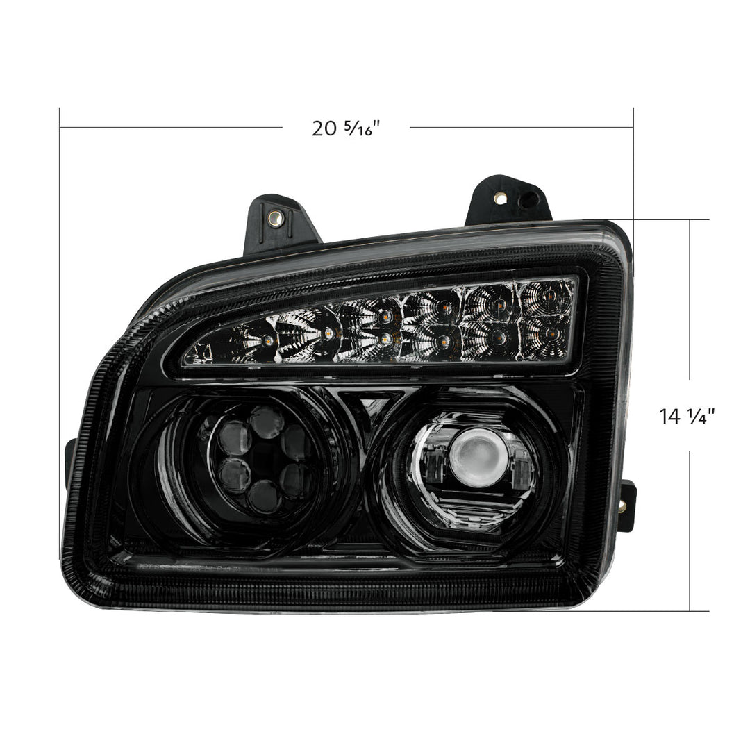 Blackout 11 LED Headlight For 2015-2024 Kenworth T880 - Driver