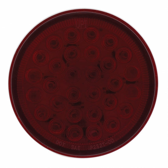 30 LED 4" Round Light (Stop, Turn &amp; Tail) - Red LED/Red Lens (Bulk)