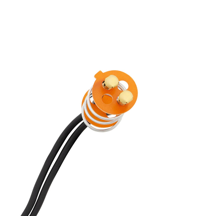 2 - Wire Universal Double Contact Light Socket Base w/ Fiber Washers &amp; Tension Spring, 2 Pcs.