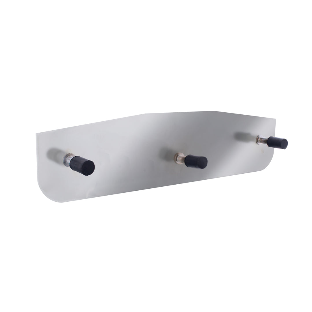 3" x 12" Chrome Standard Bottom Mud Flap Plate - Welded Stud