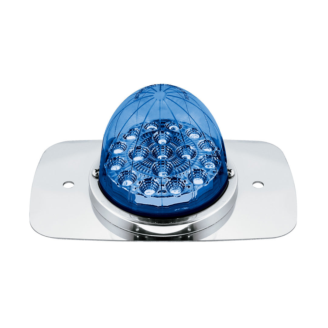 304 Stainless Steel Turn Signal Light Kit W/ 17 LED Double Fury Watermelon For 2008-2017 FL Cascadia - Amber &amp; Blue LED