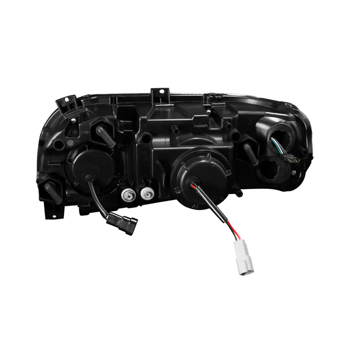 Chrome Projection Headlight With LED Turn Signal &amp; Light Bar For 2008-2024 Peterbilt 389 - Passenger