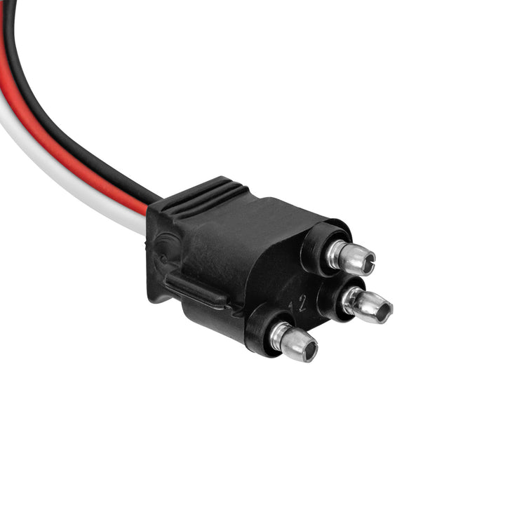 3 Wire Pigtail With 3 Prong Straight Plug - 12" Lead (10-Pack)
