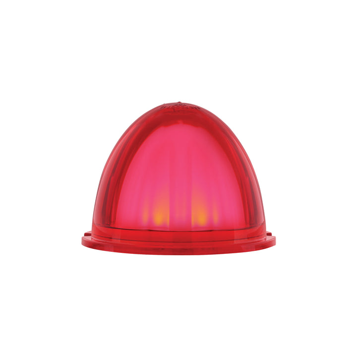 9 LED Dual Function GloLight Watermelon Cab/Auxiliary Light - Red LED/Red Lens (Bulk)