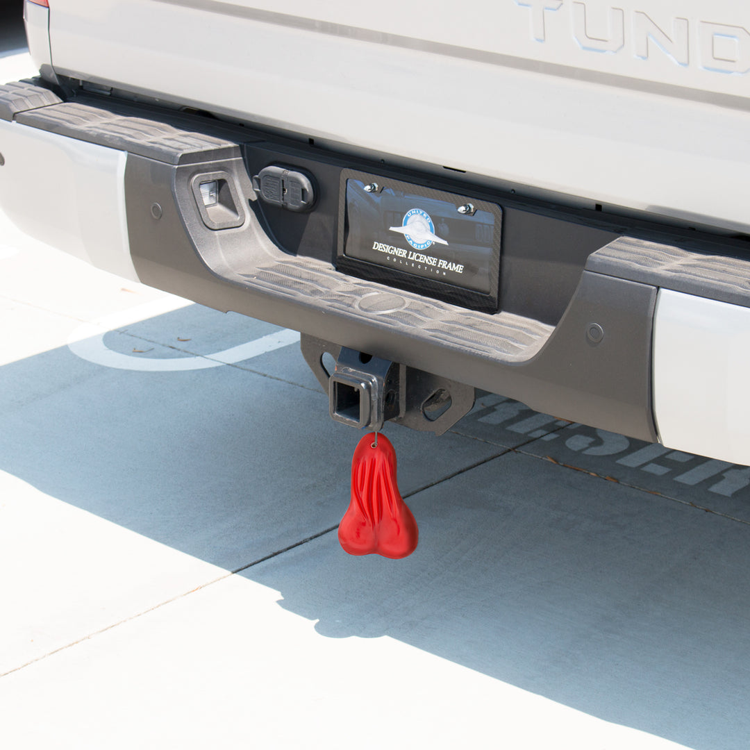 8-1/4" Tall Large Low - Hanging Rubber Balls - Red