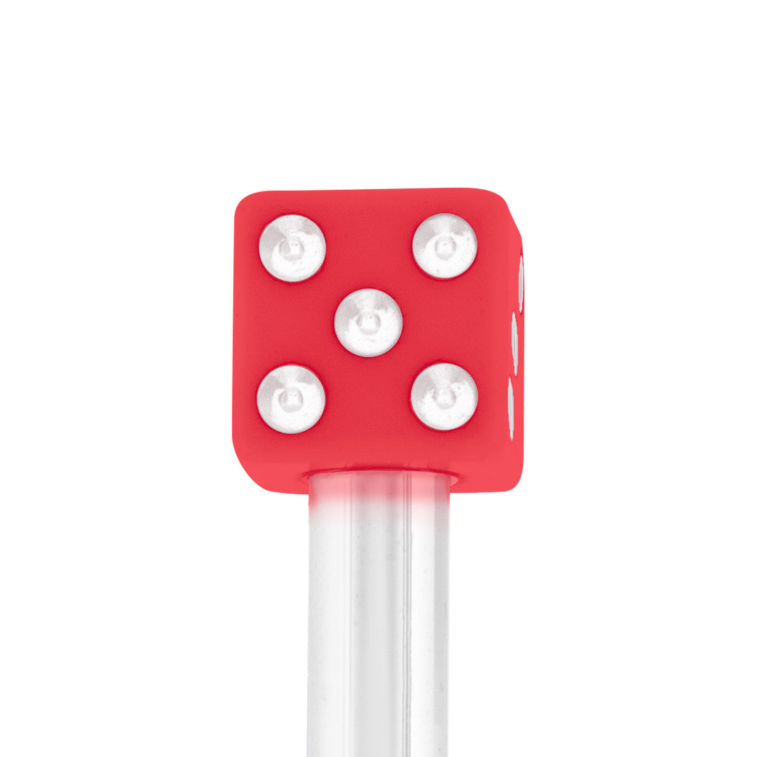 Dice Door Lock Knobs - Red (2Pc/Set)
