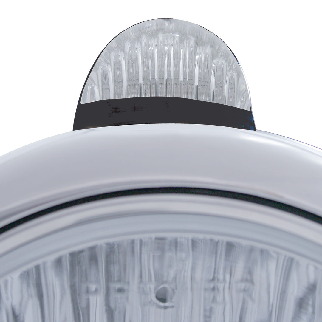 Black Guide 682-C Headlight H6024 &amp; Dual Mode LED Signal - Clear Lens