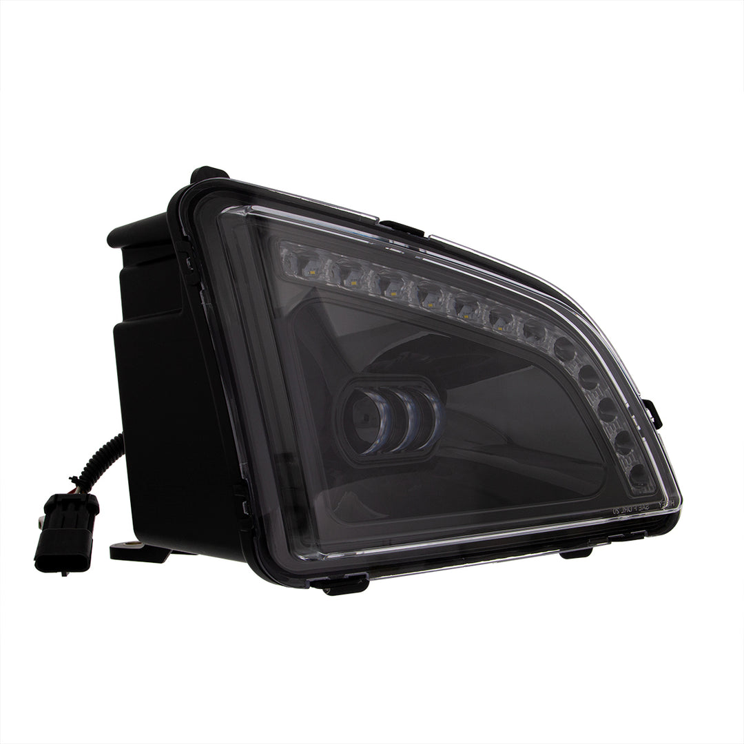 18 LED Black Projector Fog Light With Position Light For 2018-2024 Volvo VNL - Passenger/Right