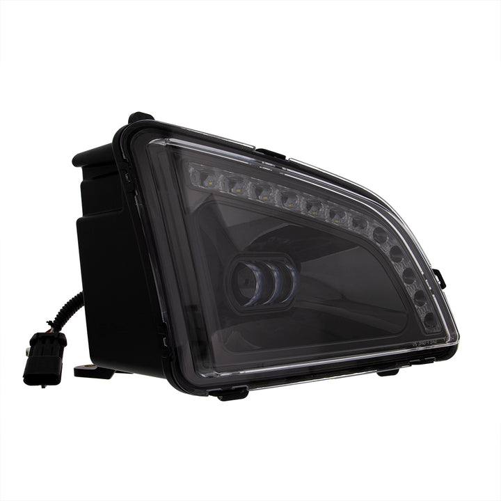 18 LED Black Projector Fog Light With Position Light For 2018-2024 Volvo VNL - Passenger/Right
