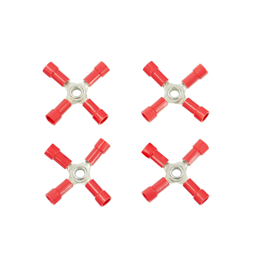 22-18 AWG 4 - Way (X) Vinyl Connector (4-Pack)