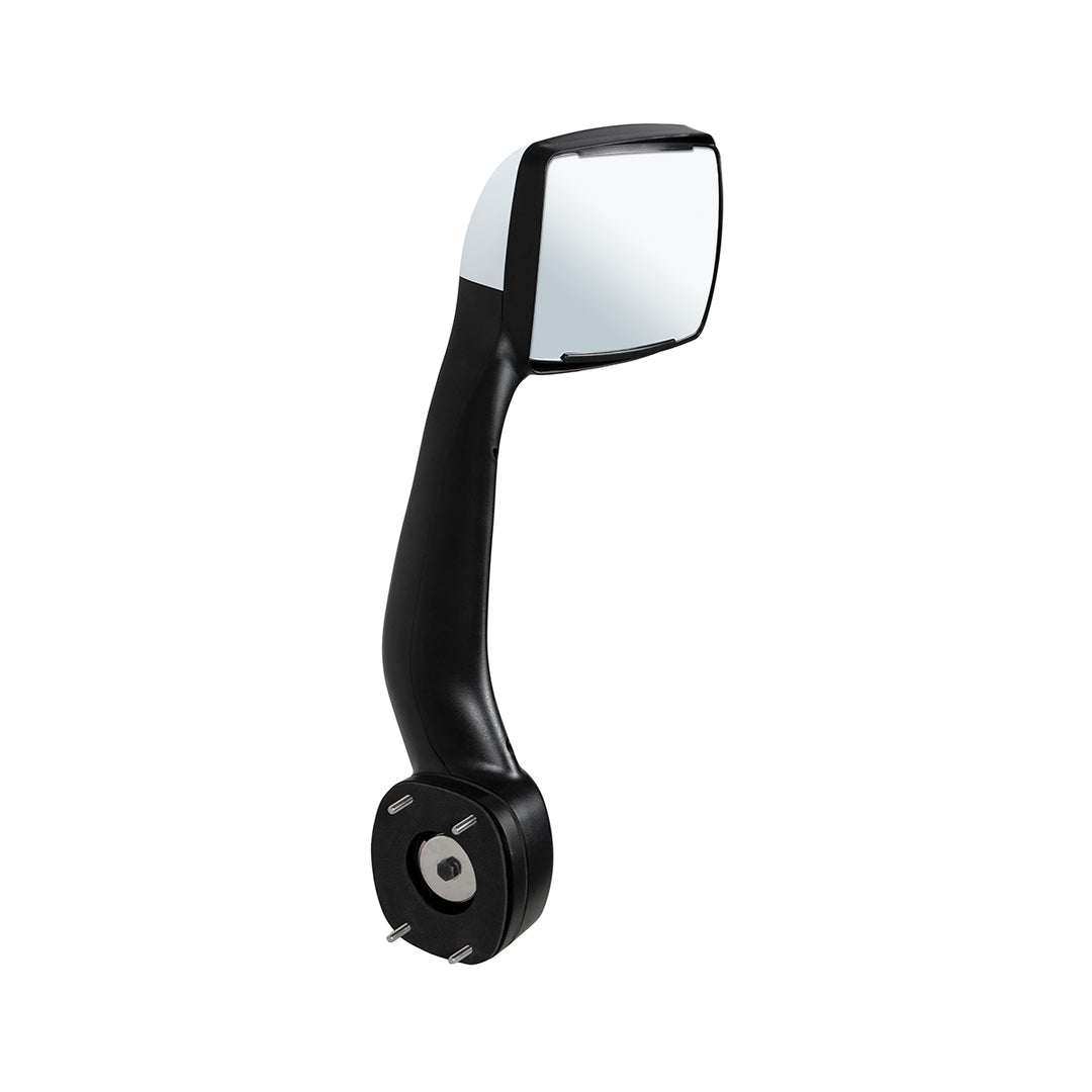 Chrome Hood Mirror For 2013-2021 Kenworth T680 &amp; 2012-2021 Peterbilt 579 - Passenger