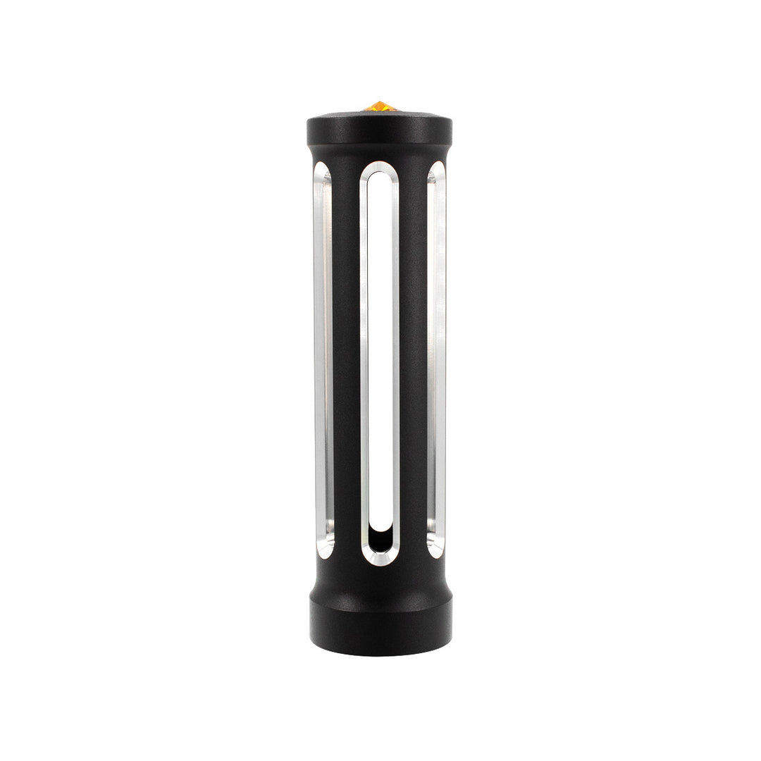 M30 x 3.5 Thread-On Sonoma Style Gearshift Knob - Amber Crystal/Matte Black
