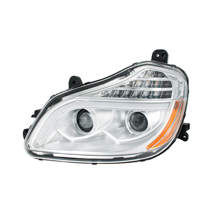 Chrome 8 LED Projection Headlight For 2013-2021 Kenworth T680 - Driver