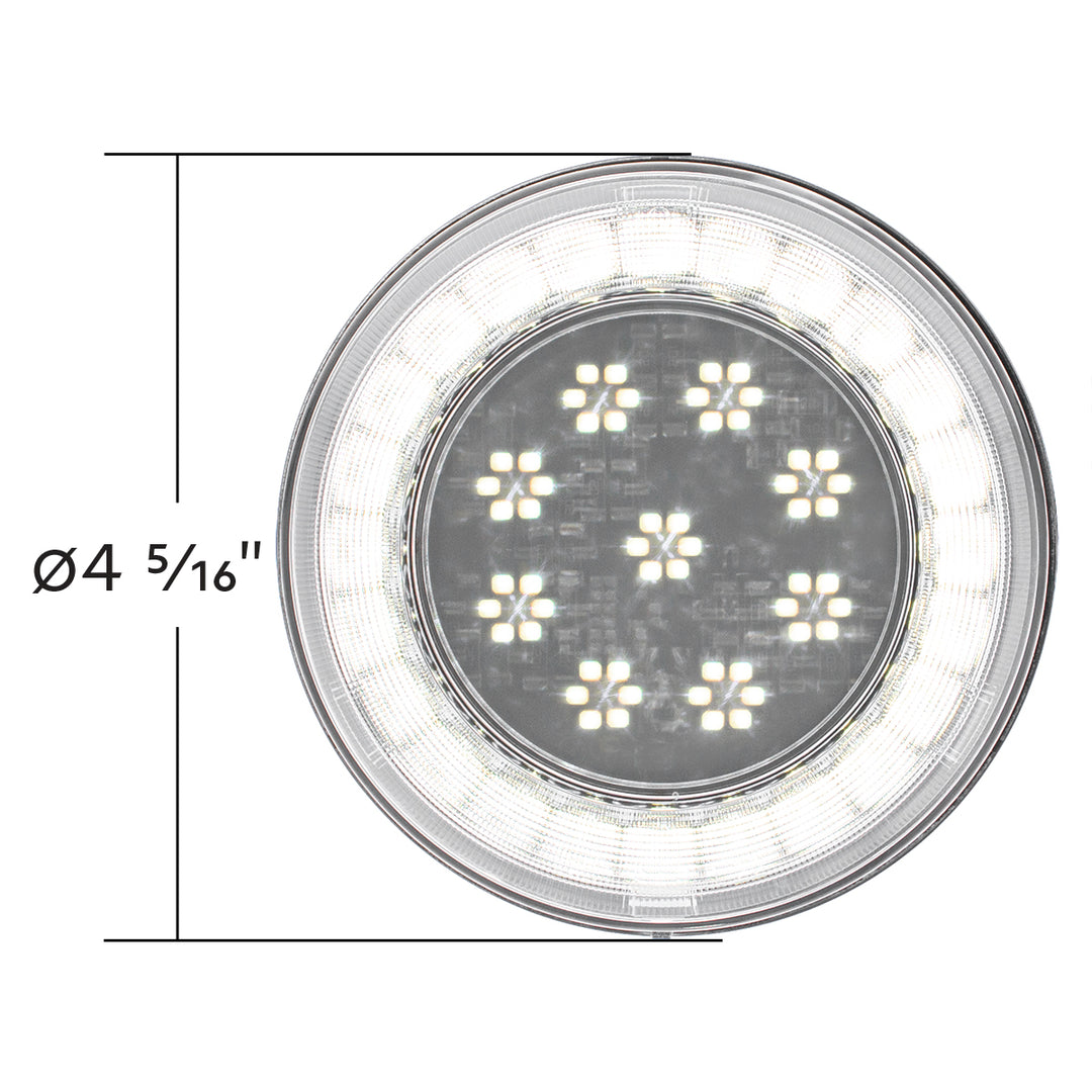 33 LED 4" Round Lumos Light S - Series (Back-Up) - White LED/Clear Lens