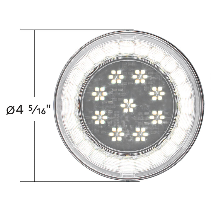 33 LED 4" Round Lumos Light S - Series (Back-Up) - White LED/Clear Lens