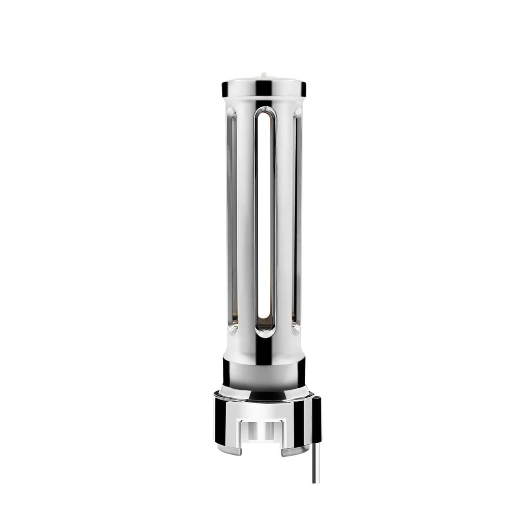 Thread-On Chrome Sonoma Style Gearshift Knob With LED 13/15/18 Speed Adapter - Clear Crystal/White LED