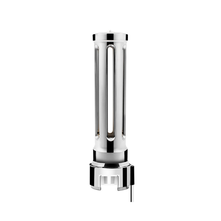 Thread-On Chrome Sonoma Style Gearshift Knob With LED 13/15/18 Speed Adapter - Clear Crystal/White LED