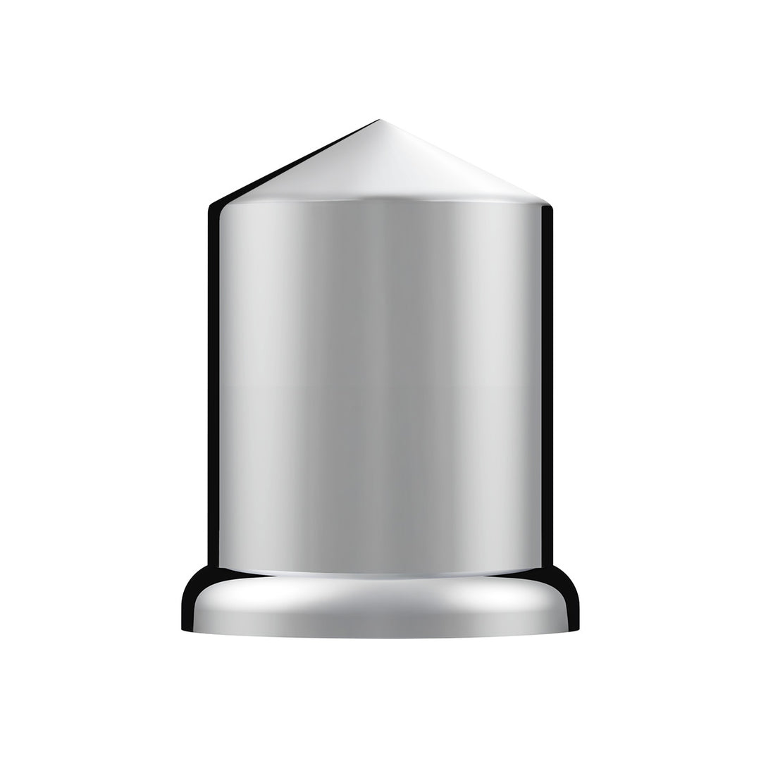 3/4" x 1-1/2" Chrome Plastic Pointed Nut Covers - Push-On (10-Pack)