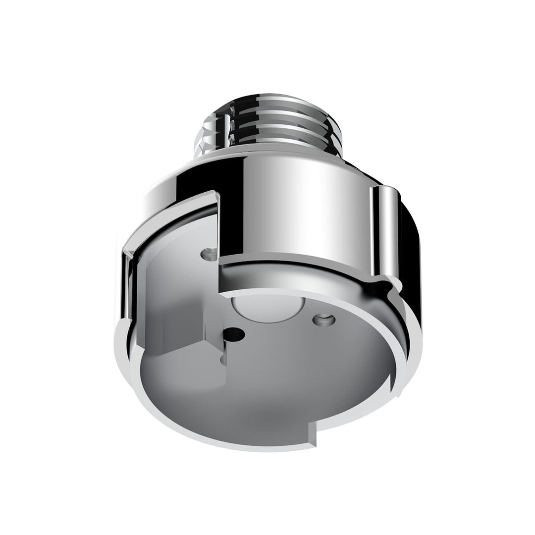 M30 x 3.5 Thread-On Gearshift Adapter W/LED Mount For Eaton - Fuller 13/15/18 Speed - Liquid Silver