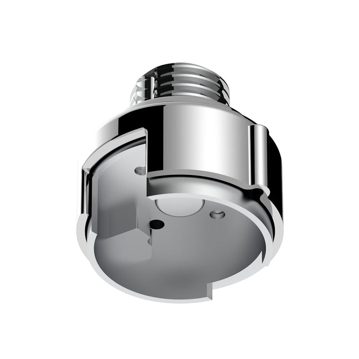 M30 x 3.5 Thread-On Gearshift Adapter W/LED Mount For Eaton - Fuller 13/15/18 Speed - Liquid Silver