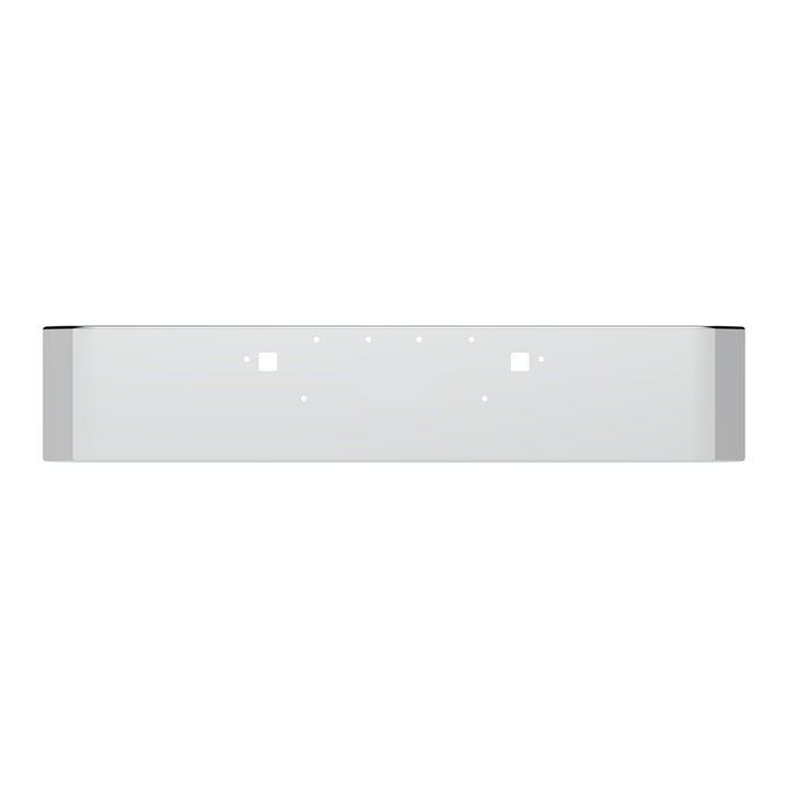 Stainless Steel Clad Aluminum Bumper For 2008-2023 Peterbilt 389 - Curved Ends