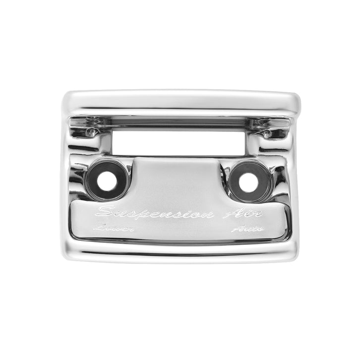 Chrome Plastic Suspension Air Switch Guard With Glossy Sticker For 1990-2010 Freightliner Classic - Silver