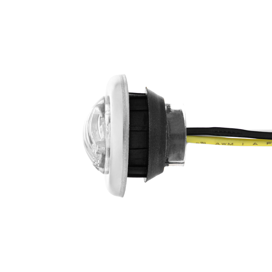 2 LED 3/4" Mini Double Fury Light (Clearance/Marker) - Amber &amp; Green LED/Clear Lens