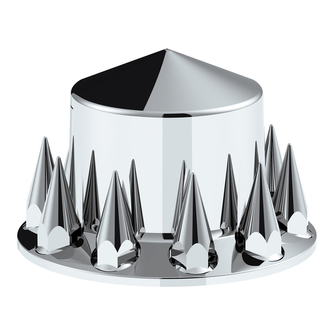Pointed Rear Axle Cover With 33mm Spike Thread-On Nut Covers - Chrome