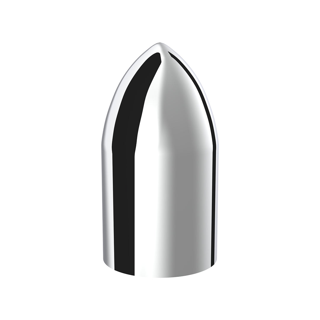 33mm x 3-7/8" Chrome Plastic Bullet Nut Cover - Thread-On (Bulk)