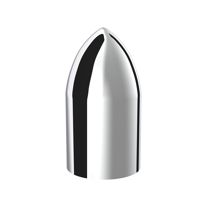 33mm x 3-7/8" Chrome Plastic Bullet Nut Cover - Thread-On (Bulk)