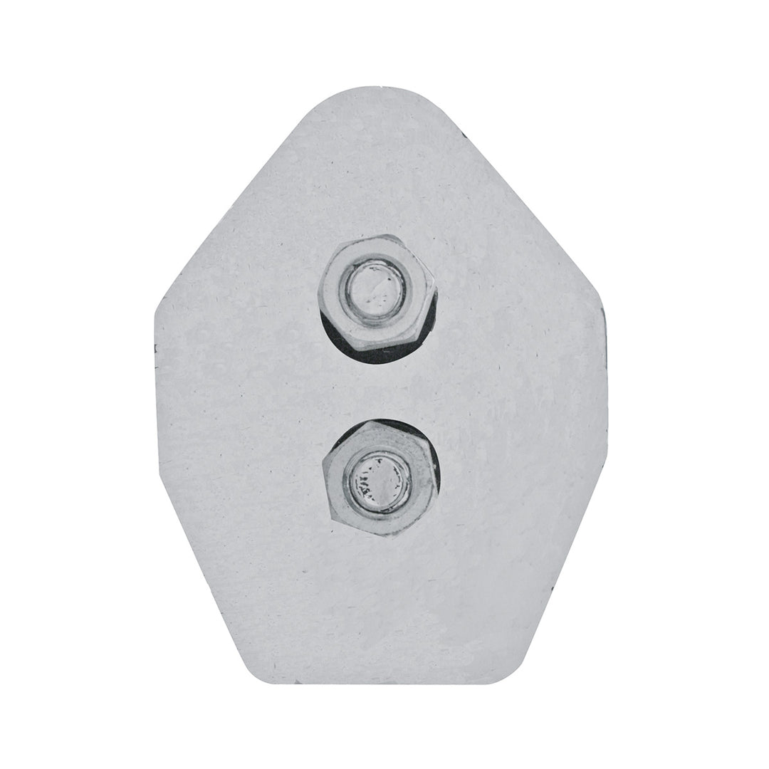 30" Chrome 45 - Degree Angled Heavy Duty Mud Flap Hangers - 1-1/8" Bolt Pattern (Pair)