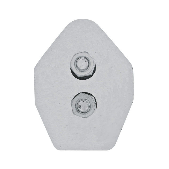 30" Chrome 45 - Degree Angled Heavy Duty Mud Flap Hangers - 1-1/8" Bolt Pattern (Pair)