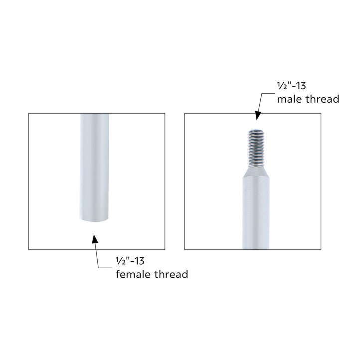 18" Shifter Shaft Extension - Liquid Silver