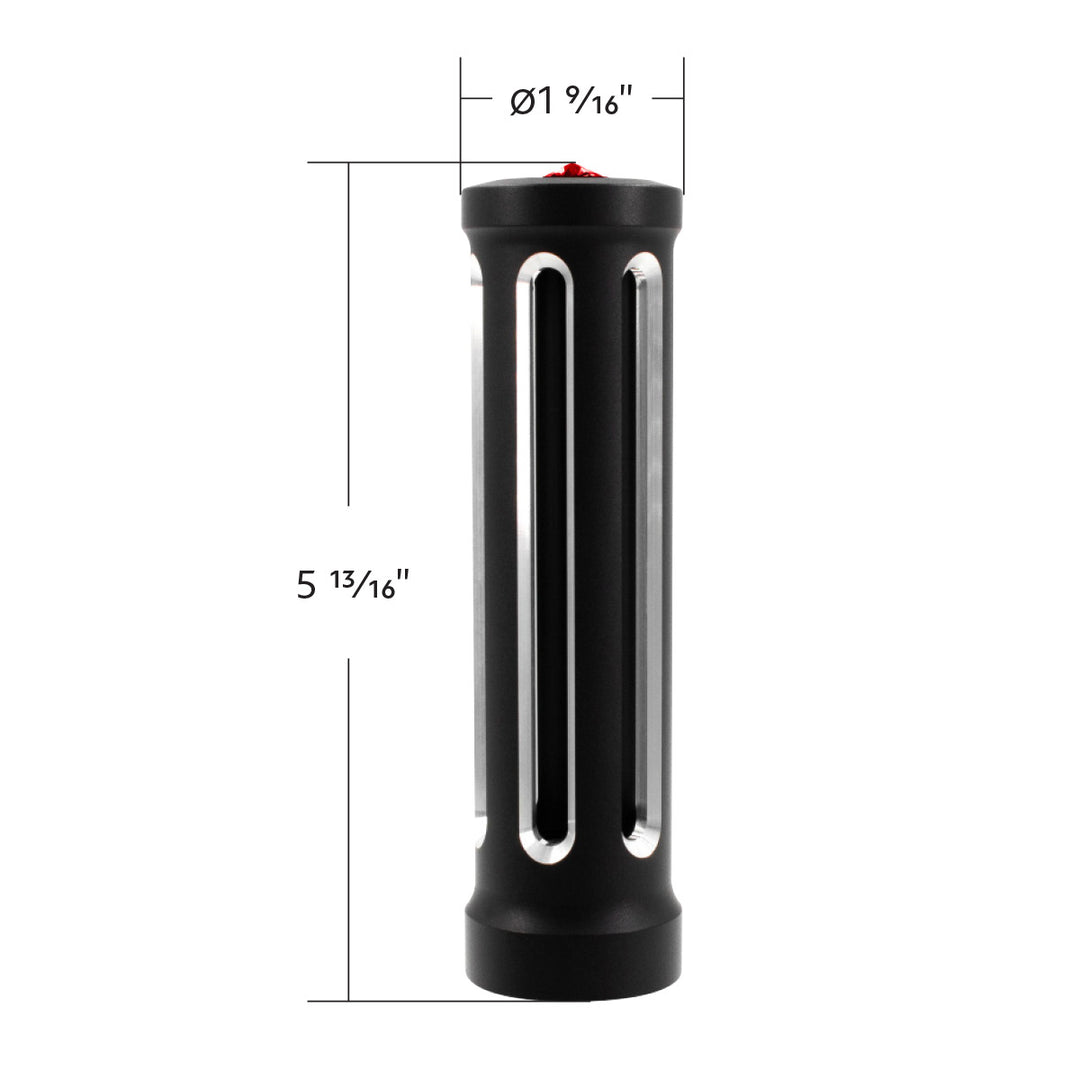 M30 x 3.5 Thread-On Sonoma Style Gearshift Knob - Red Crystal/Matte Black