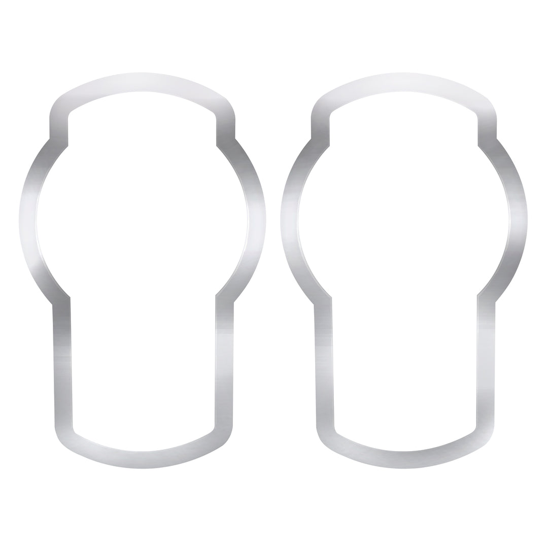 Stainless 2007+ Kenworth T660/T370 Hood Logo Trims (2-Pack)
