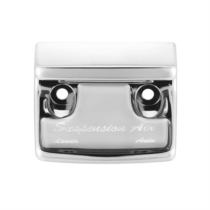 Chrome Plastic Suspension Air Switch Guard With Glossy Sticker For 1990-2010 Freightliner Classic - Silver