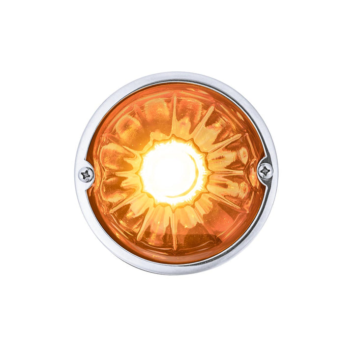 Glass Watermelon Light Kit With 4 LED Light - Amber LED/Dark Amber Lens